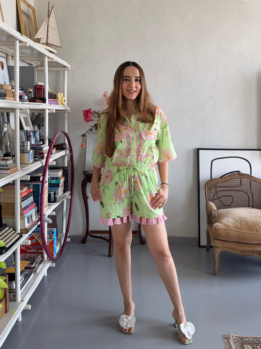 Peony Please shorts set
