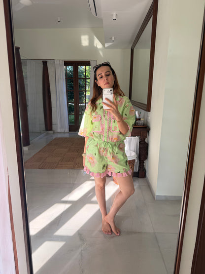 Peony Please shorts set