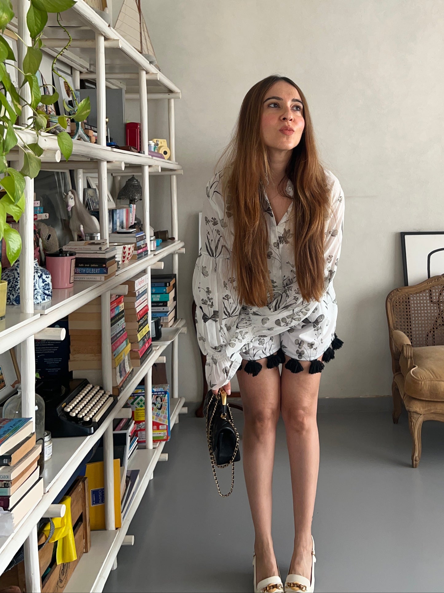 Monochrome Summer Shorts Set