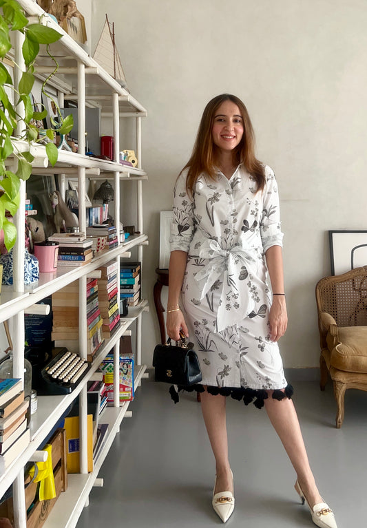 Monochrome Summer Shirt Dress