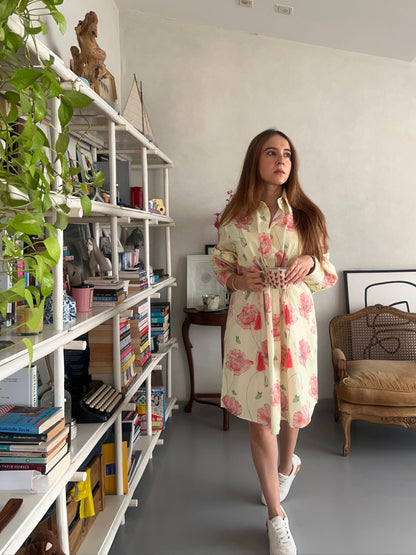 SEA OF POPPIES SHIRT DRESS