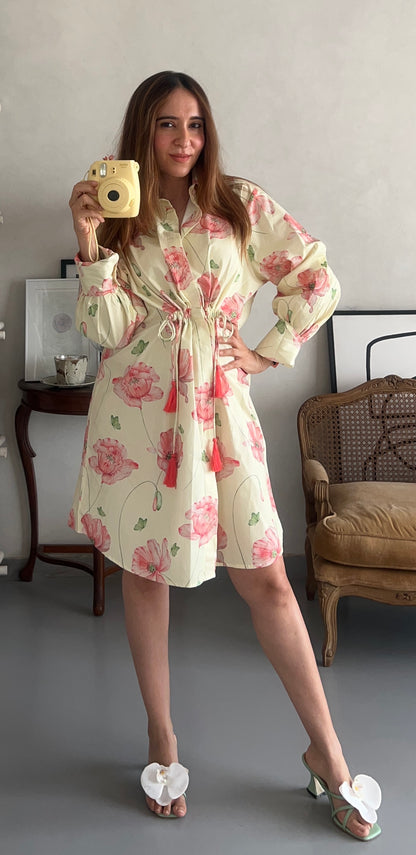 SEA OF POPPIES SHIRT DRESS